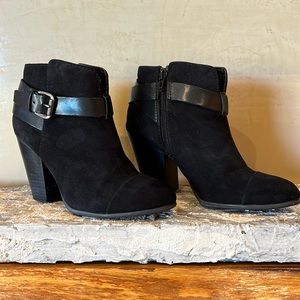 Carlos by Carlos Santana Harvest Black Suede Zip Ankle Boots